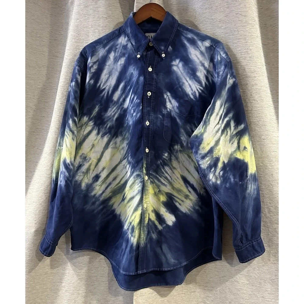 Vintage 90s Gap Tie Dye Button‎ Up Size Medium Men's - Picture 2 of 6